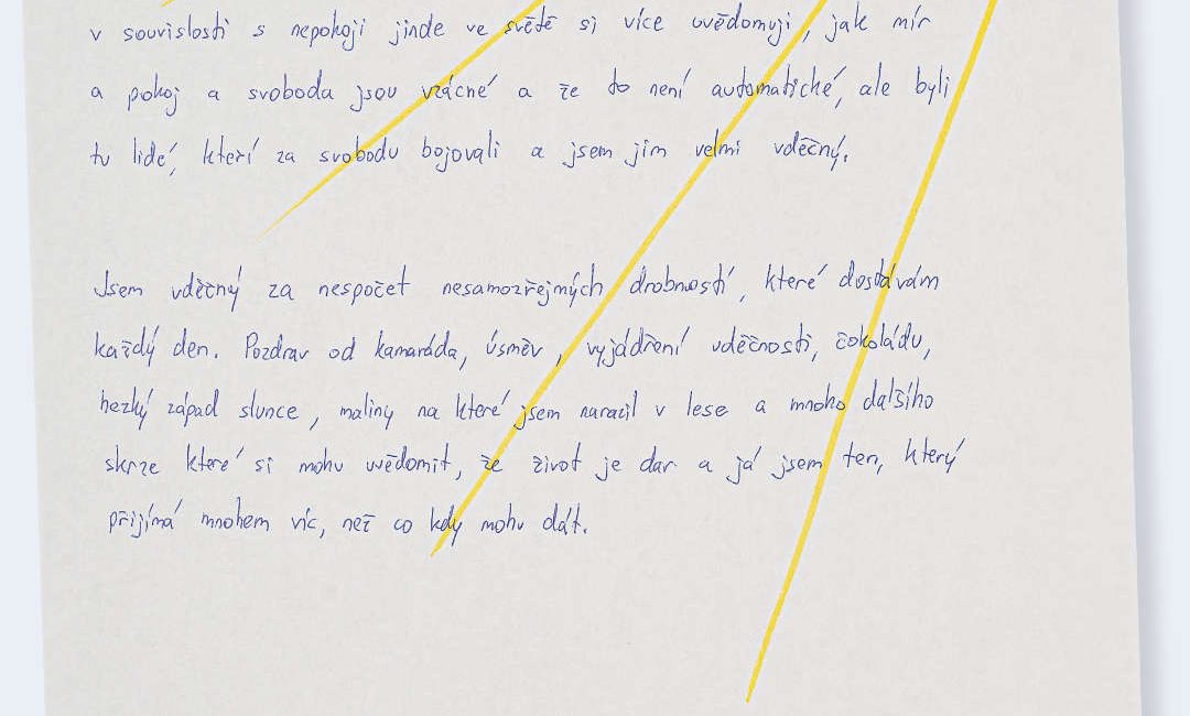 Česká vděčnost - dopis
