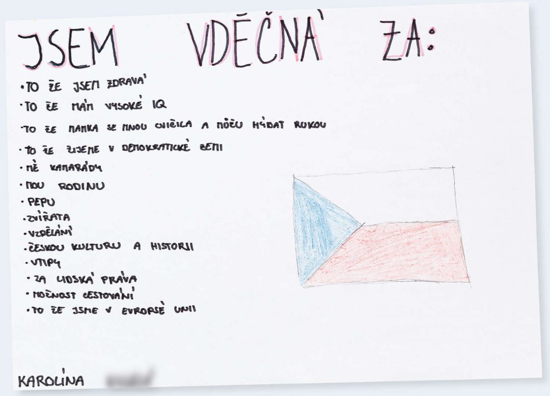 Česká vděčnost - dopis