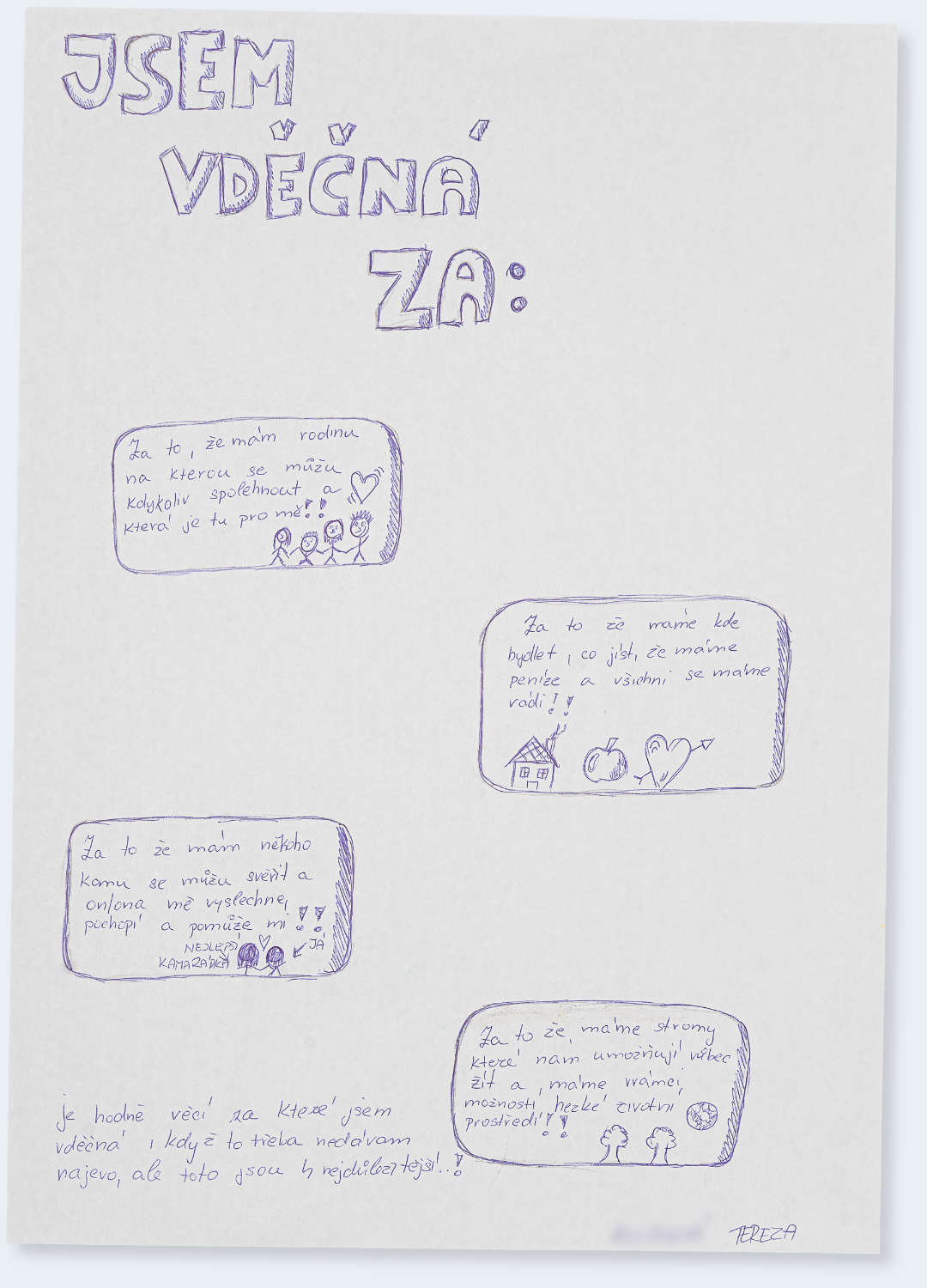 Česká vděčnost - dopis